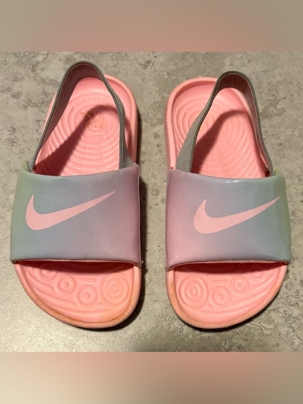 Nike Pink Iridescent Girls' Slide Sandals